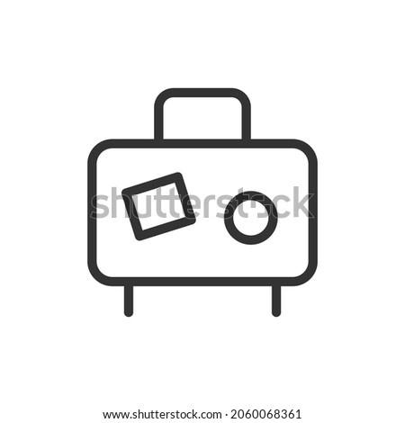 Suitcase thin line icon. Symbol in trendy outline style. Premium design for web and apps. Perfect for UI.