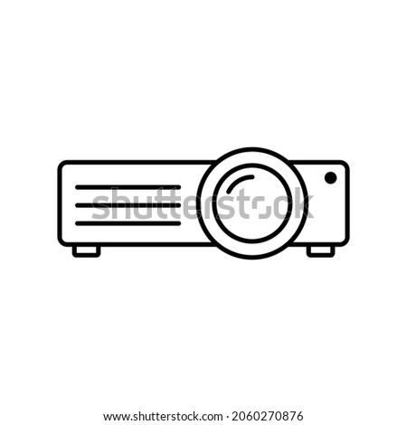 projector icon symbol with outline style
