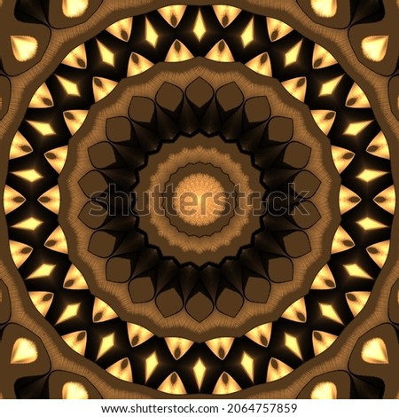 luxury gold mandala design, with brown color mix