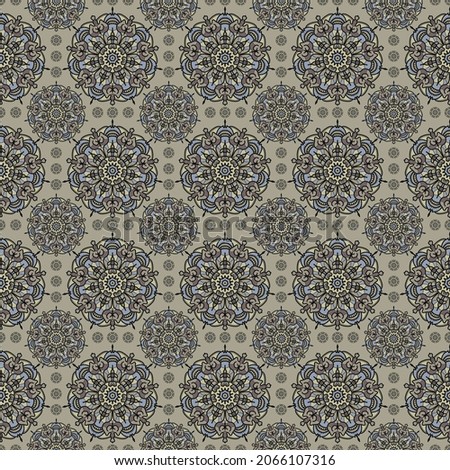 Geometric mandala seamless pattern 01