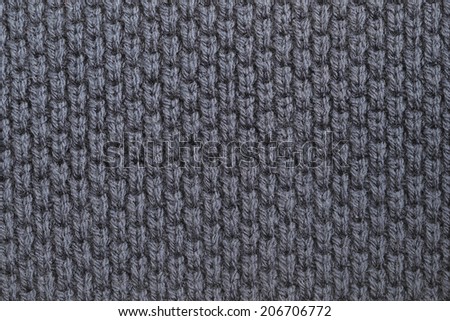 Unusual Abstract blue knitted pattern background texture