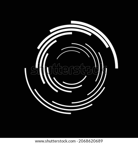 Rotating speed Lines in Spiral Form for comic books . fireworks Explosion background . Vector Illustration . Starburst round Logo . Spiral Design element .