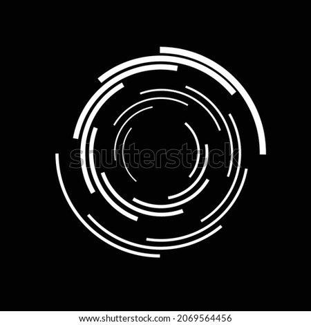 Rotating lines in Spiral Form for comic books . fireworks Explosion background . Vector Illustration . Starburst round Logo . Spiral Design element .