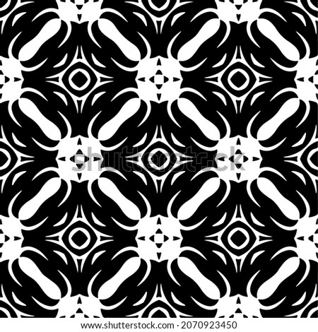Vector geometric seamless pattern.Modern geometric background with abstract shapes.Monochromatic Repeating Patterns.Endless abstract texture.black and white ornament for design.