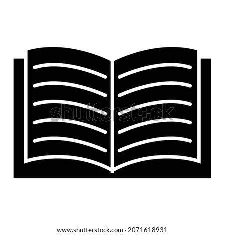 Vector Book Glyph Icon Design
