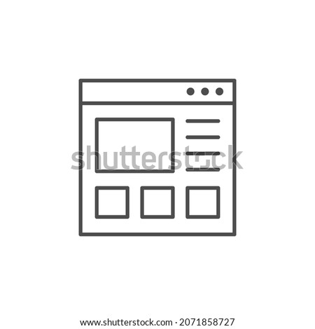Website or web developing line icon