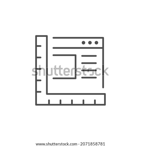 Website developing line outline icon