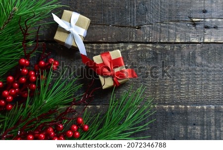 Christmas Ball on wooden Table - Christmas ornaments