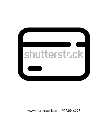 Credit card icon, simple vector line style, editable strokes