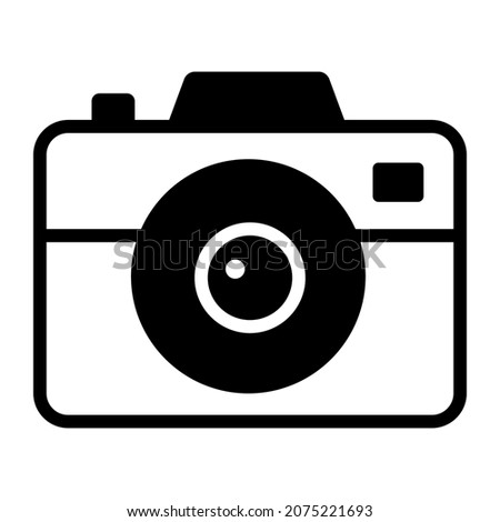 camera icon, modern style Christmas and New Year line icon, Isolated winter holiday symbols
