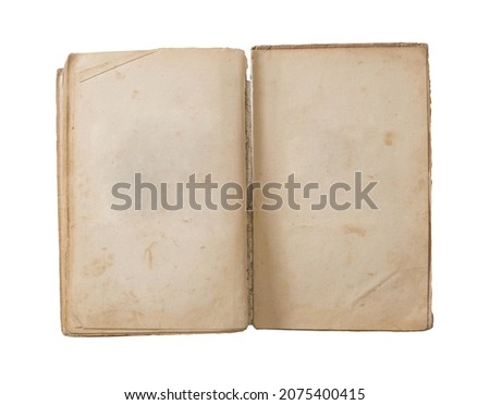 old ancient book isolated on white background 