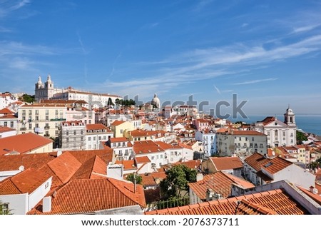 View over the historic Alfama district in Lisbon, Portugal