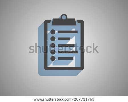 Flat icon of clipboard