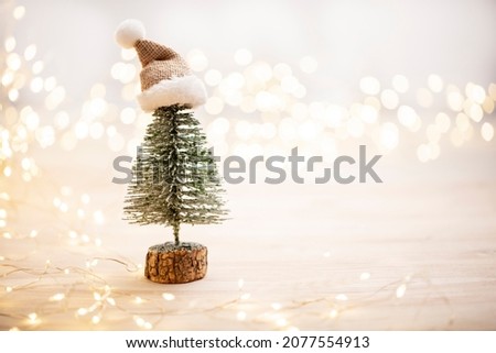 Christmas tree decoration on bokeh background.