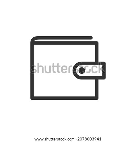 Outline of wallet icon isolated on white background. Vector eps10