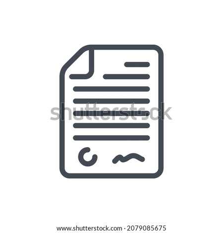 Contract of sale line icon. Offer and agreement vector outline sign.