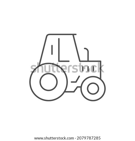 Modern tractor line outline icon