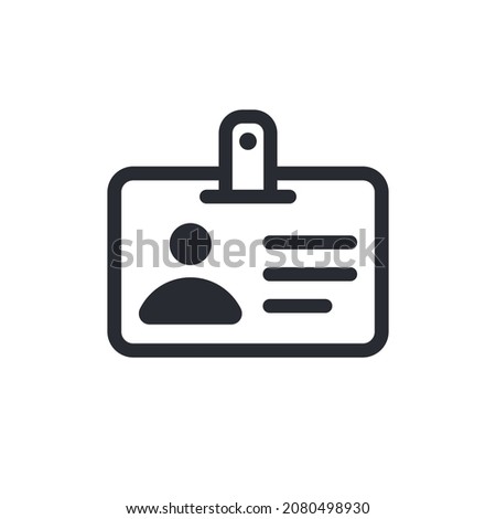 Identification card icon. Profile icon. Id card. Avatar icon. Personal document. Business card sign. Id passport. Worker's pass. Passport icon. Ui elements. Man sign. Badge identity card. Document 
