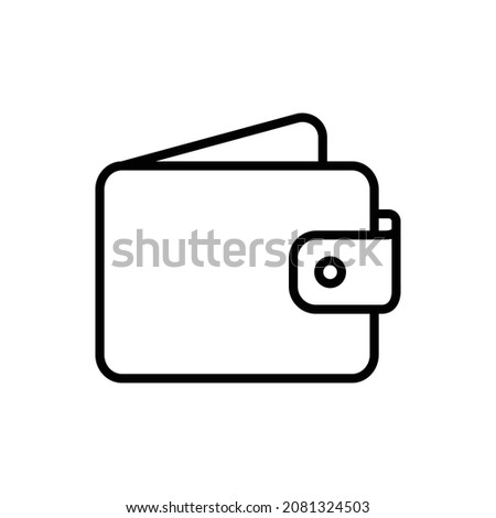 vector wallet icon in outline style
