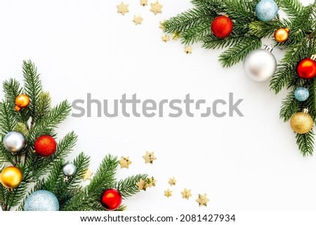 Merry Christmas and happy holiday greeting card banner
