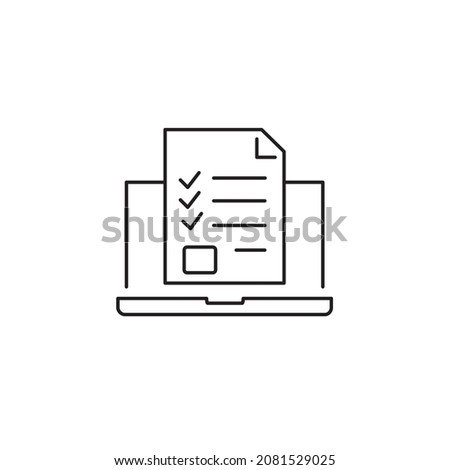 online survey icons symbol vector elements for infographic web
