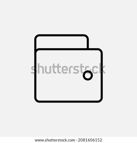 wallet, saving, money line icon, vector, illustration, logo template. Suitable for many purposes.