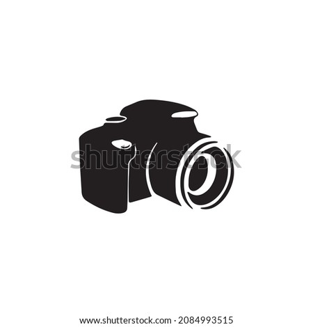 Camera Icon in flat style isolated on white background. Camera symbol for your website, logo, app, business card, flyer etc. Vector illustration.