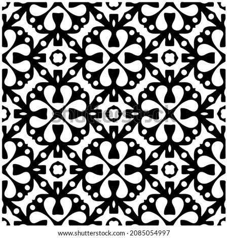 
vector pattern in geometric ornamental style. Black and white pattern.