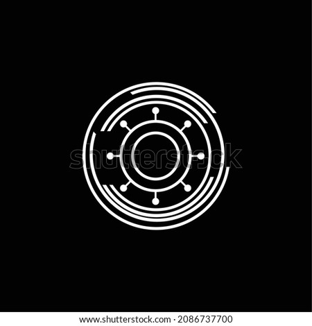 O initials technology logo vector image