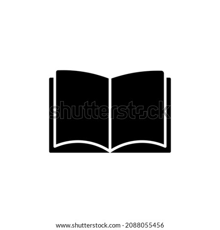 Book icon vector, solid illustration, pictogram isolated on white EPS 10
