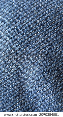 a blue jeans fiber close up