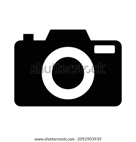 A simple camera icon. Flat design vector about shooting.