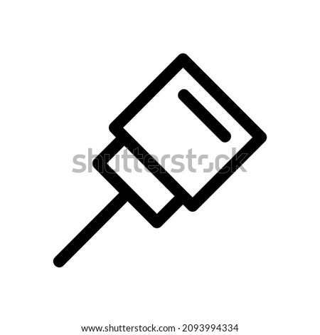 push pin icon or logo isolated sign symbol vector illustration - high quality black style vector icons

