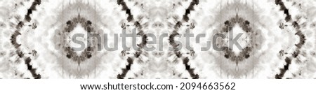 Tie Dye Background. Ethnic Texture. Floral Bohemian Ornament. Black White Tonal Pattern. Creative Bohemian Tile. Monochrome Tie Dye Rug. Watercolor Texture. Faded Colors.