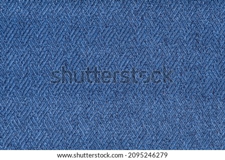 Texture - rough blue herringbone fabric for upholstered furniture