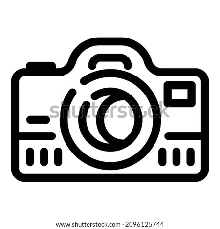 Film Photo Camera Flat Icon Isolated On White Background