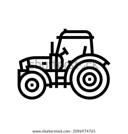 tractor farm transport line icon vector. tractor farm transport sign. isolated contour symbol black illustration