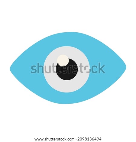 Eye icon with beautiful blue color