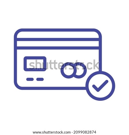 Atm card approve Isolated Vector icon which can easily modify or edit

