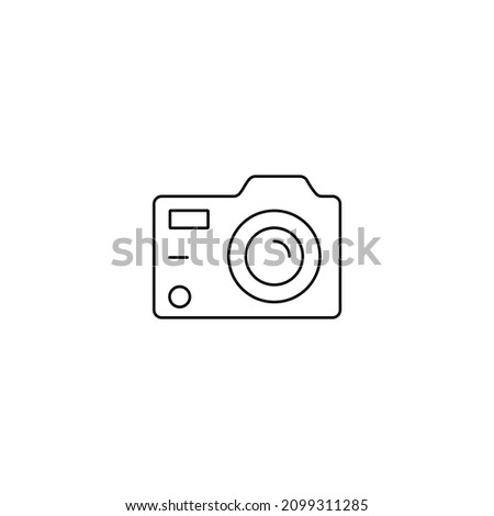 Camera icon in trendy flat style isolated on gray background. Camera symbol for your website design, logo, app, UI. Vector illustration, EPS10.
