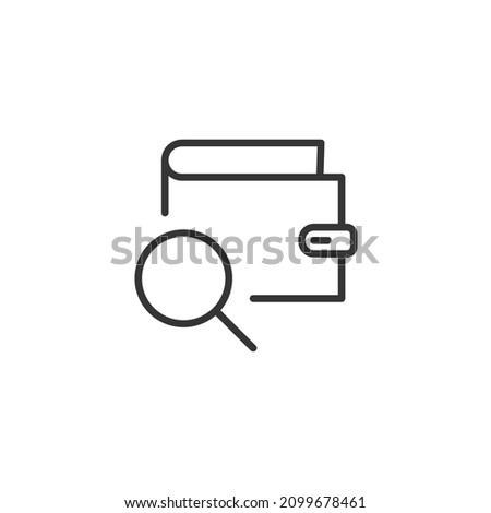 simple vector icon looking for payment editable. isolated on white background. 