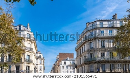 Paris, beautiful buildings, boulevard Beaumarchais, in the 11e district