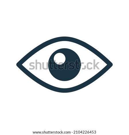Eye, look, watch icon. Simple editable vector design isolated on a white background.