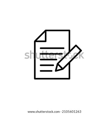Note icon. notepad sign and symbol