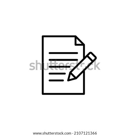 Note icon. notepad sign and symbol