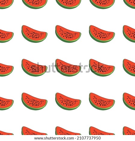 Watermelon. Berry - watermelon. Illustration of watermelon slices. Illustrations for postcards, banners, covers, albums, mobile screensavers, scrapbooking, advertising, blogs. Seamless pattern