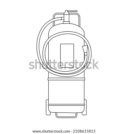 Fire extinguisher vector icon.Outline vector icon isolated on white background fire extinguishe.