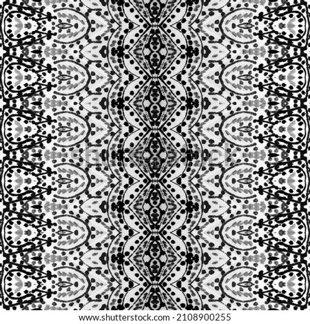 Simple Doodle Pattern. Doodle Line Batik. Seamless Stripe Ink Pattern. Gray Colour Ink Scribble Textile. Ethnic Ikat Doodle Batik. Black Color Native Boho Brush. Abstract Ikat Doodle Carpet.