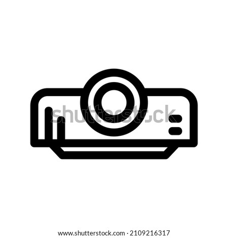 Projector line style icon for film presentation business meeting vector illustration and other