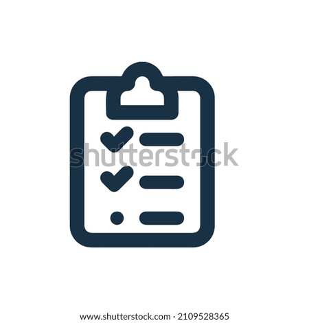 Clipboard list or report icon
